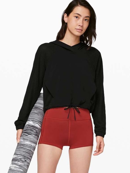 lululemon athletica Tops - Lululemon Catch a Breeze Pullover Black Mesh 4 Small Shirt Top Hoodie